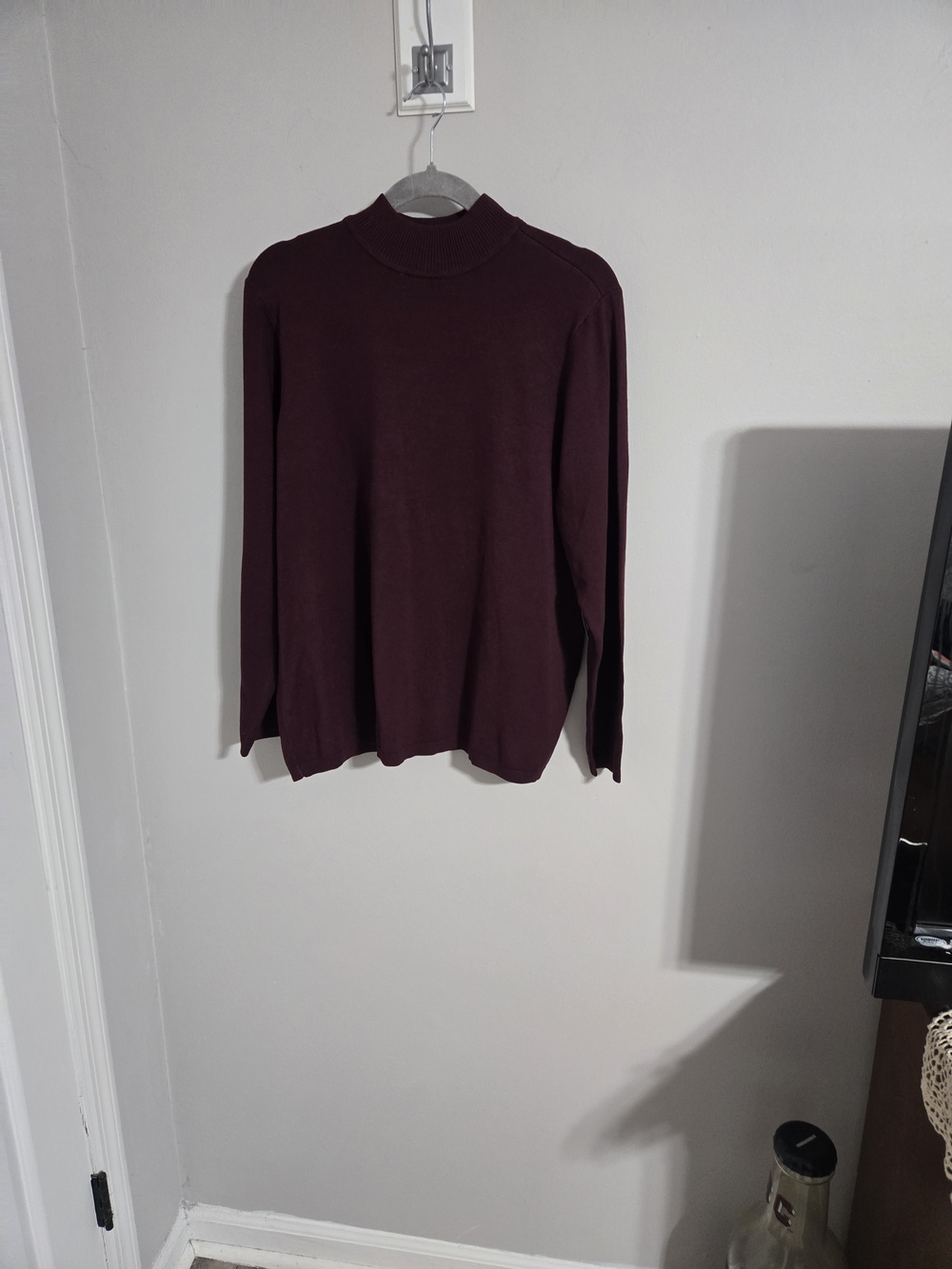 Chico's Plum Mock Neck Sweater